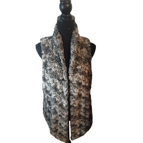 Tart Collection Open Faux Fur Vest Women Size Medium Lined Super Soft - Picture 5 of 10